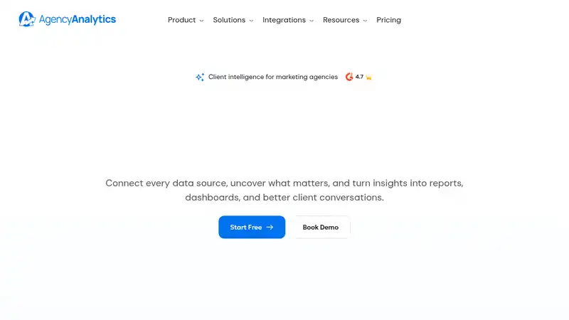 The AgencyAnalytics website