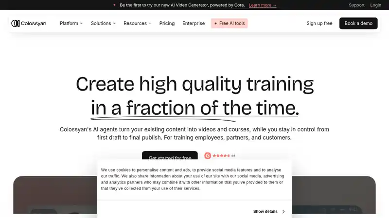 The Colossyan website