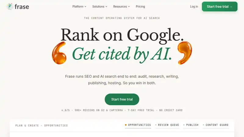 The Frase website