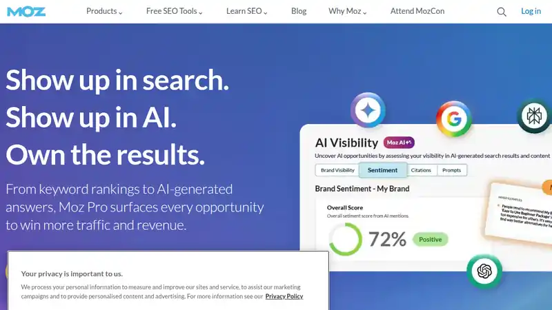 The Moz website