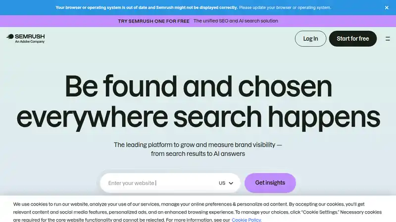 The Semrush website